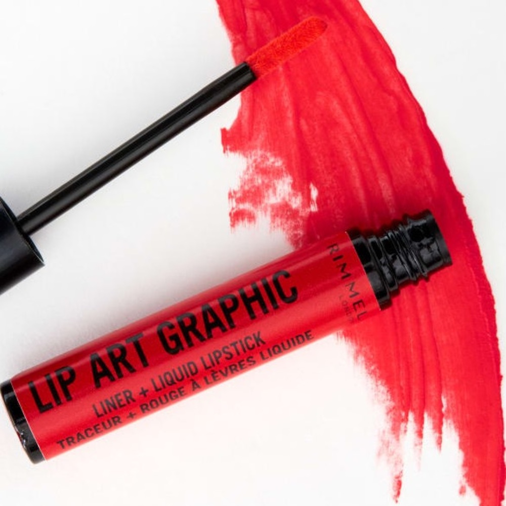 RIMMEL Lip Art Graphic Liner + Liquid Lipstick 610